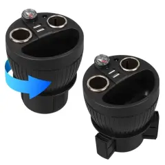 Olesson 1640 12-24v Çiftli Çift Usbli 120w 80cm Kablolu Dijital Ekranlı Araç Çakmak Çoklayıcı