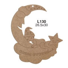 Ahşap Aydede Kızım Uyuyor L159