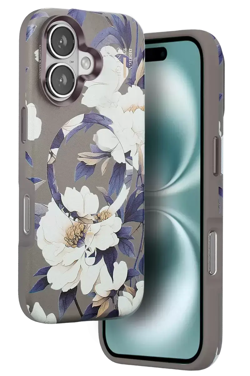 Onegif İphone 16 Flower Series Magsafe Kapak - Gri