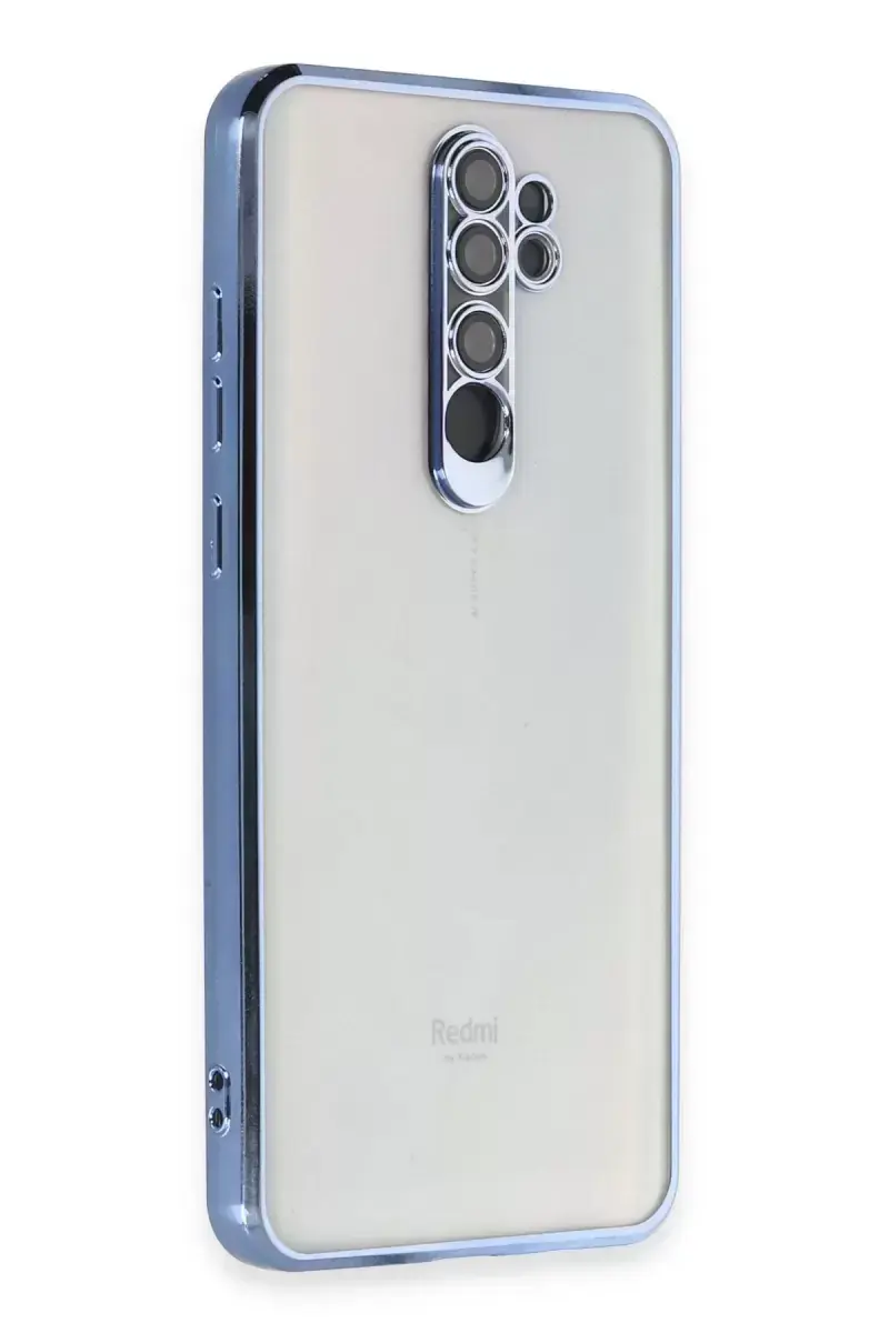 Newface Xiaomi Redmi Note 8 Pro Kılıf Razer Lensli Silikon - Açık Mavi