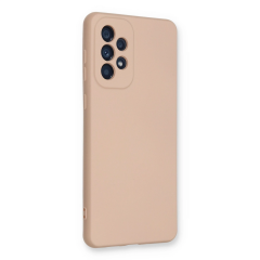 Samsung Galaxy A33 5g Kılıf Nano İçi Kadife Silikon - Pudra