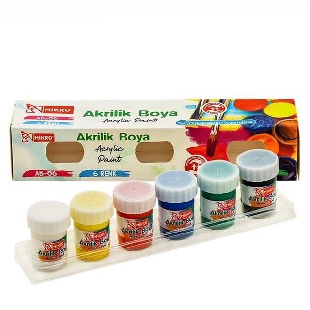 Akrilik Boya 6 Renk 15 ML N:AB06