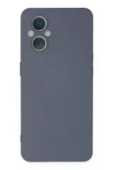 Newface Oppo Reno 7 Lite Kılıf Nano İçi Kadife Silikon - Gri
