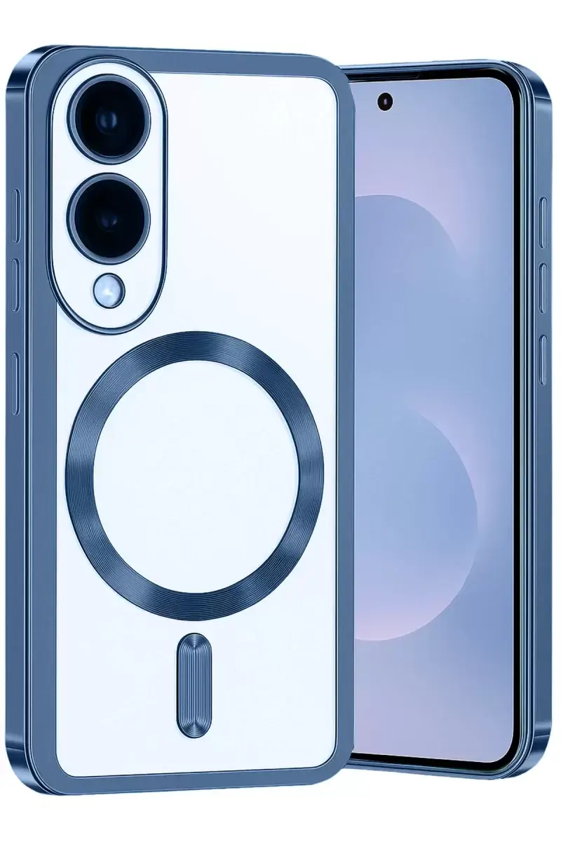 Newface Samsung Galaxy S25 Edge Kross Magneticsafe Kapak - Sierra Blue