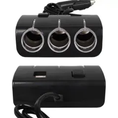 Olesson 1506 12-24v Çift Usb Girişli 120w 80 Cm Kablolu 3'lü Araç Çakmak Çoklayıcı