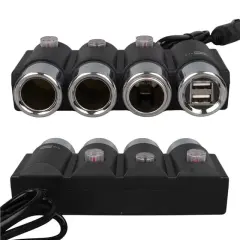 Olesson 1508 12-24v 3lü Çift Usbli 120w 80 Cm Kablolu Araç Çakmak Çoklayıcı