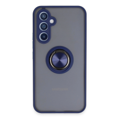 Samsung Galaxy A54 5g Kılıf Montreal Yüzüklü Silikon Kapak - Lacivert