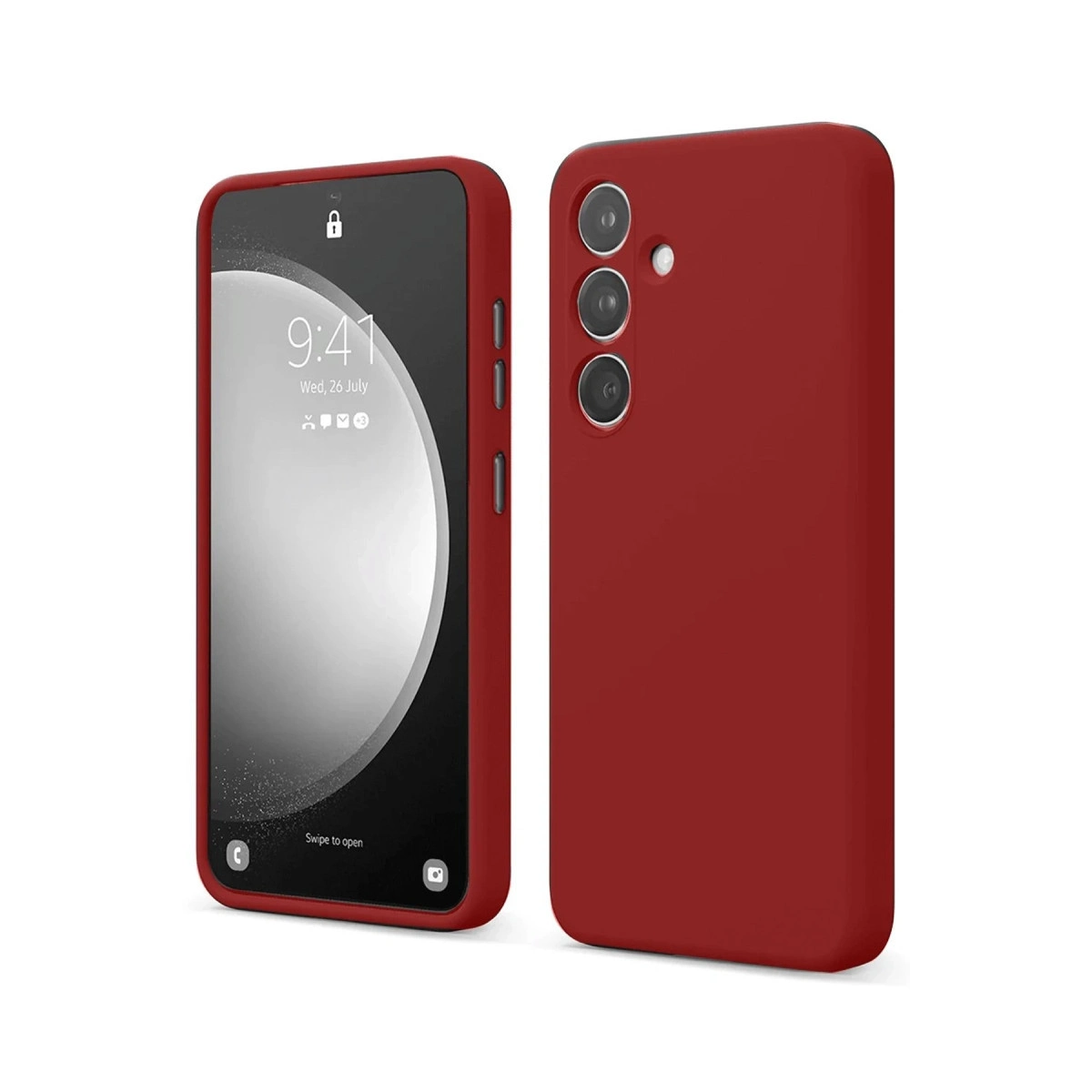 Samsung Galaxy S24 Fe Kılıf First Silikon - Kırmızı