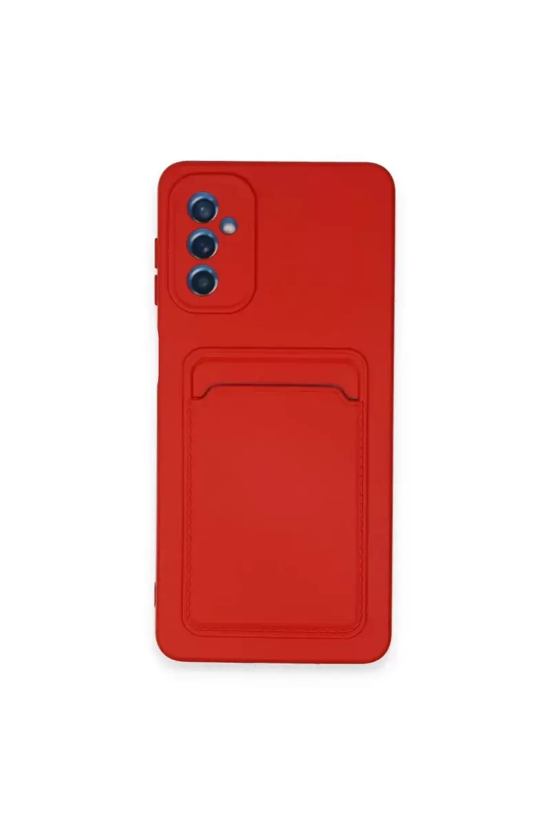 Newface Samsung Galaxy A14 4g Kılıf Kelvin Kartvizitli Silikon - Kırmızı