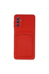 Newface Samsung Galaxy A14 4g Kılıf Kelvin Kartvizitli Silikon - Kırmızı