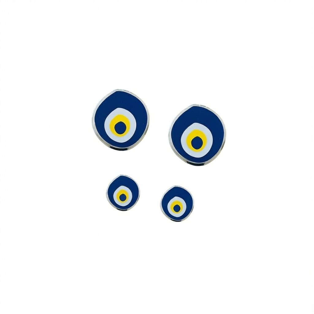 Nazar Boncuk Modeli Etiket Damla Sticker 4'lü Set