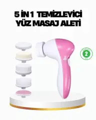 5’i 1 Arada Yüz Temizleme Cihazı – Masaj, Fırça, Peeling Ve Krem Uygulama Aparatlı