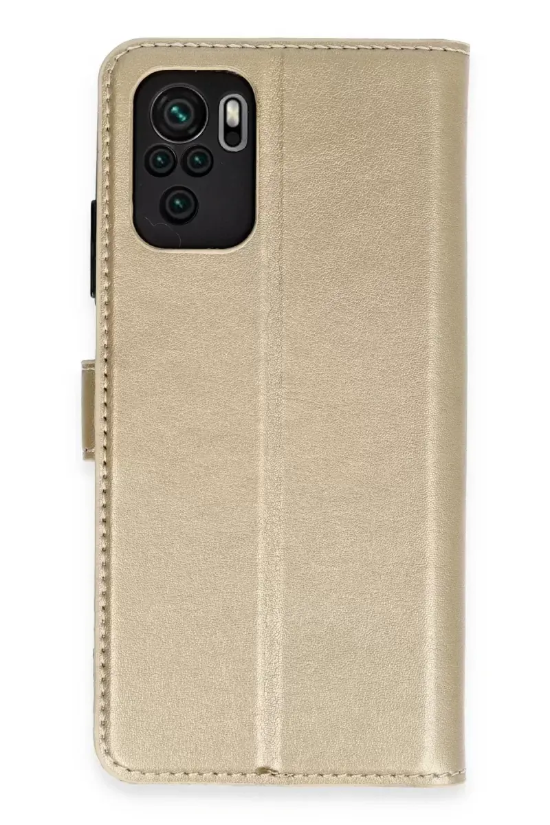 Newface Xiaomi Mi Note 10 Trend S Plus Kapaklı Kılıf - Gold