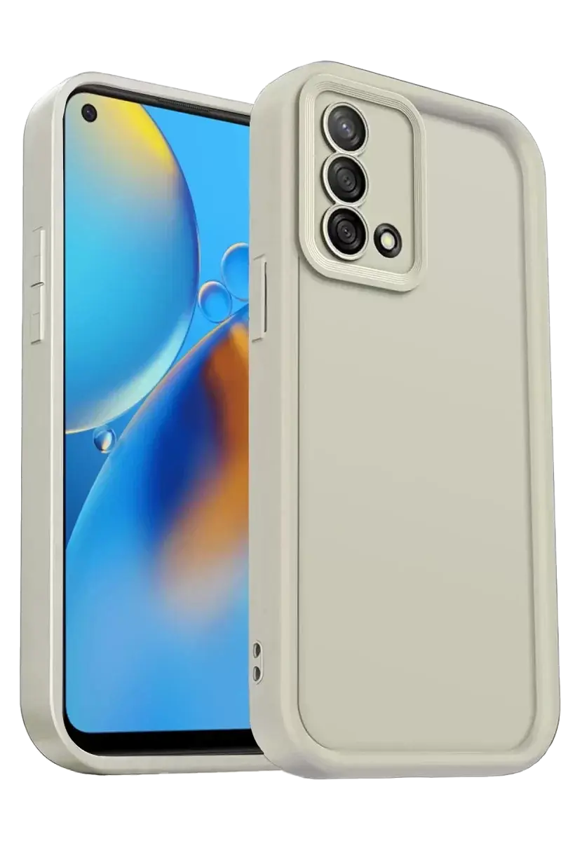 Newface Oppo A74 4g Kılıf Viera Silikon - Krem