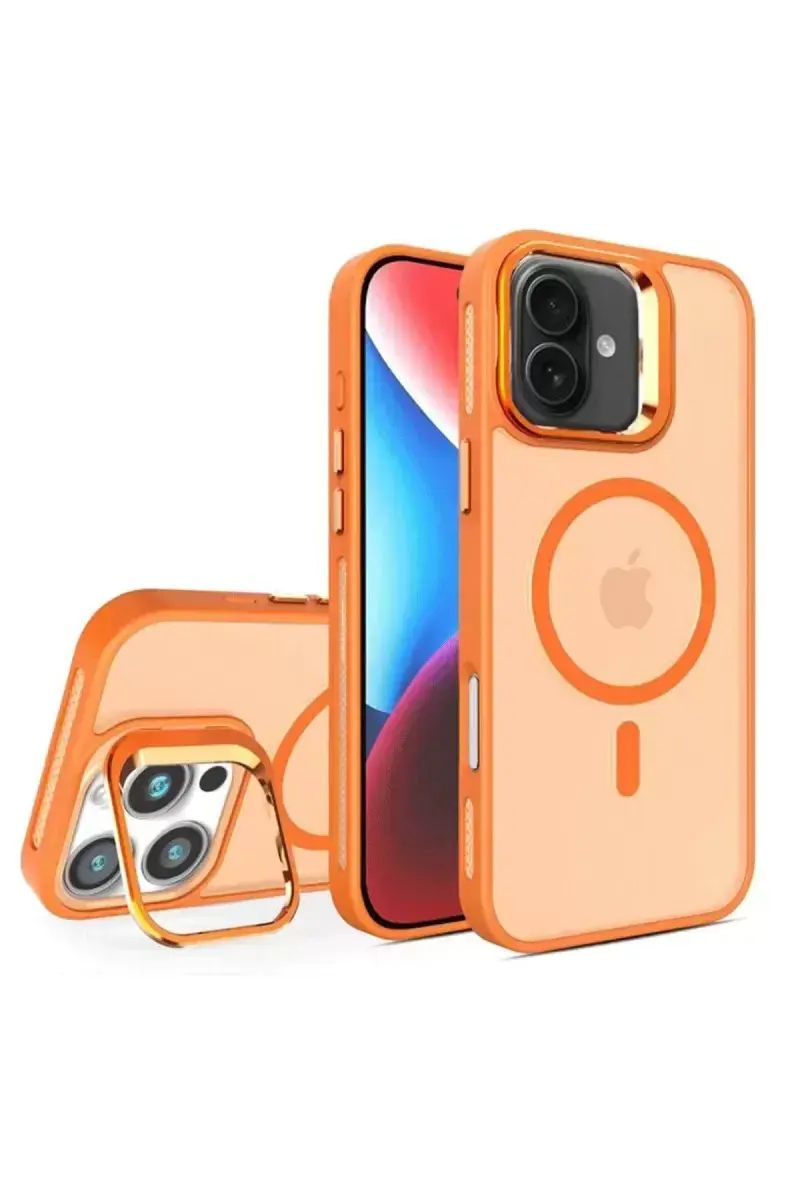 Joko İphone 16 Plus Flet Lens Magsafe Kapak - Turuncu