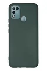 Newface İnfinix Hot 10 Play Kılıf Nano İçi Kadife Silikon - Koyu Yeşil
