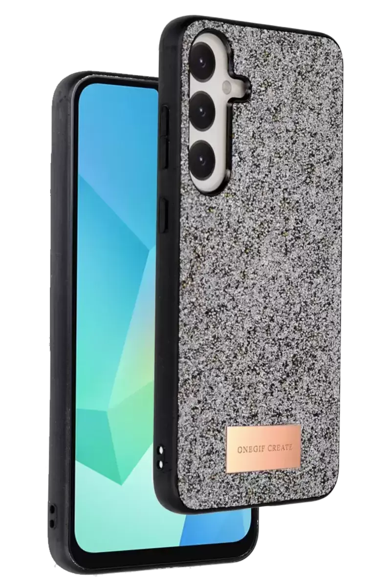 Onegif Samsung Galaxy A16 5g Bright Simli Kapak - Gümüş