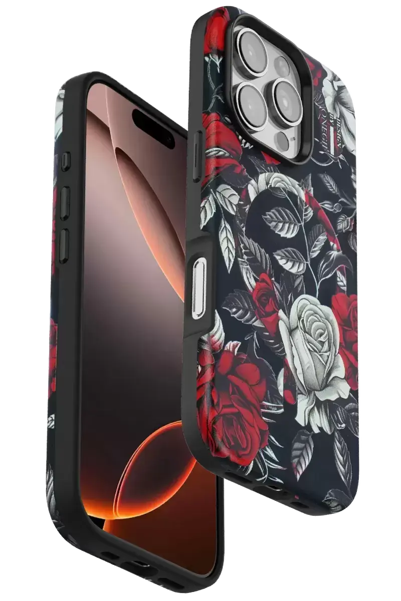 Onegif İphone 16 Pro Flower Series Magsafe Kapak - Siyah