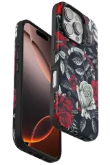 Onegif İphone 16 Pro Flower Series Magsafe Kapak - Siyah