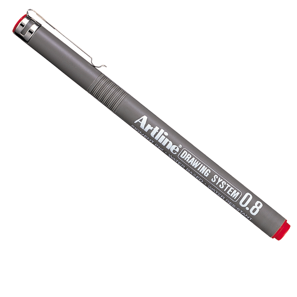Drawing System 0.8 Çizim Kalemi Uç:0,8mm Kırmızı