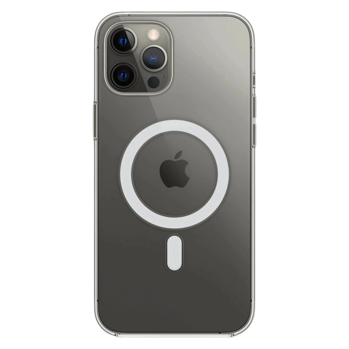 İphone 12 Pro Max Kılıf Magneticsafe Şeffaf Silikon - Şeffaf