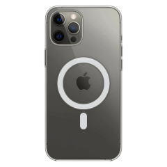 İphone 12 Pro Max Kılıf Magneticsafe Şeffaf Silikon - Şeffaf