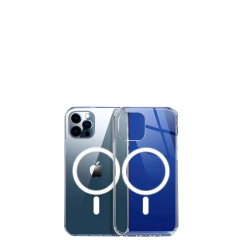 İphone 12 Pro Max Kılıf Magneticsafe Şeffaf Silikon - Şeffaf