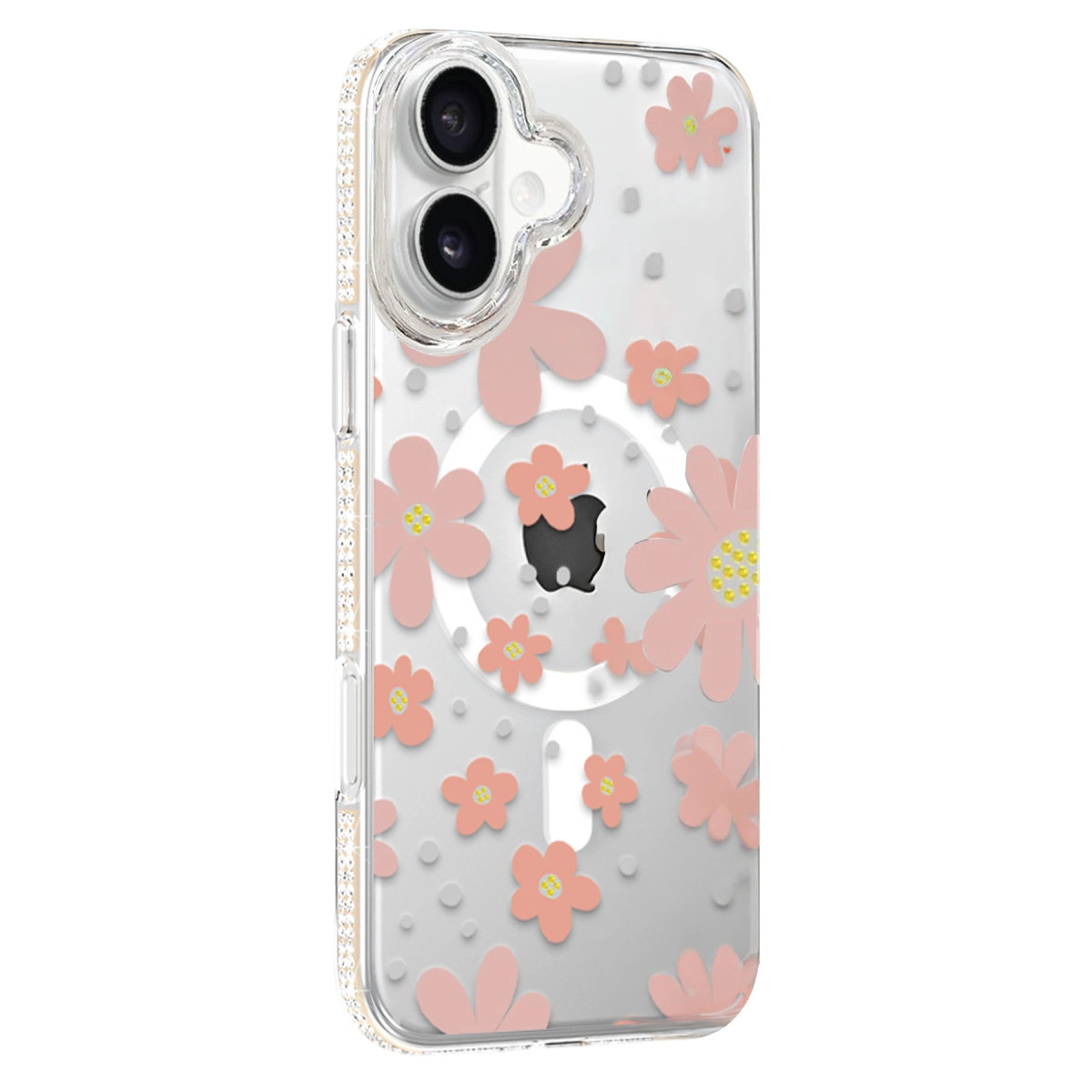 Joko  İphone 16 Floral Magsafe Kapak - Pembe