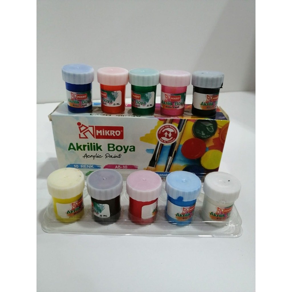 AB-10 Akrilik Yıkanabilir Boya 15 ml 10 Renk