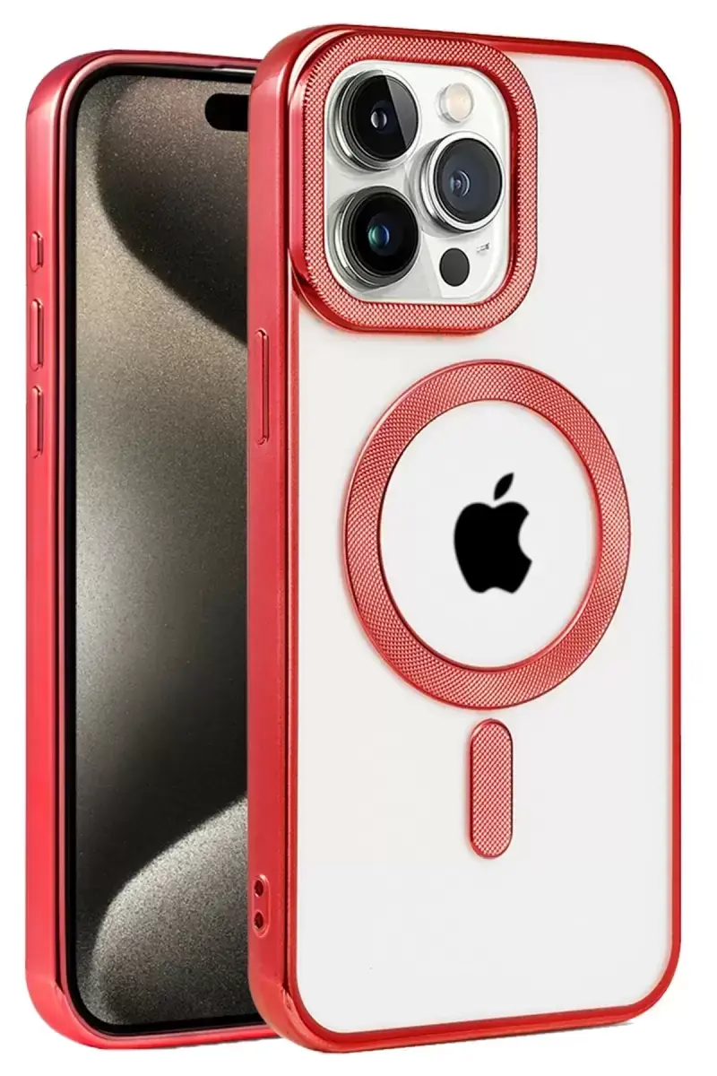 Newface İphone 14 Pro Kılıf Kronos Magsafe Kapak - Kırmızı