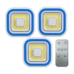 Powermaster Pm-6936 Cob Ledli Pilli Uzaktan Kumandalı Üçlü Lamba