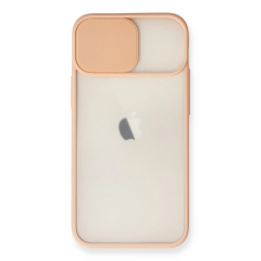 İphone 11 Kılıf Palm Buzlu Kamera Sürgülü Silikon - Pembe