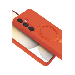 Samsung Galaxy A55 5g Regal Magsafe Standlı Kapak - Turuncu