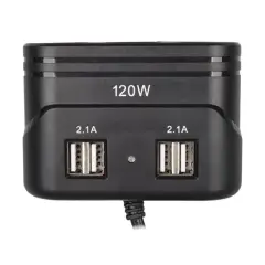 Olesson 1678 12-24v 4 Usb Girişli 120w 80cm Kablolu 3'lü Araç Çakmak Çoklayıcı