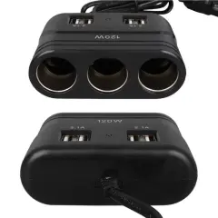 Olesson 1678 12-24v 4 Usb Girişli 120w 80cm Kablolu 3'lü Araç Çakmak Çoklayıcı
