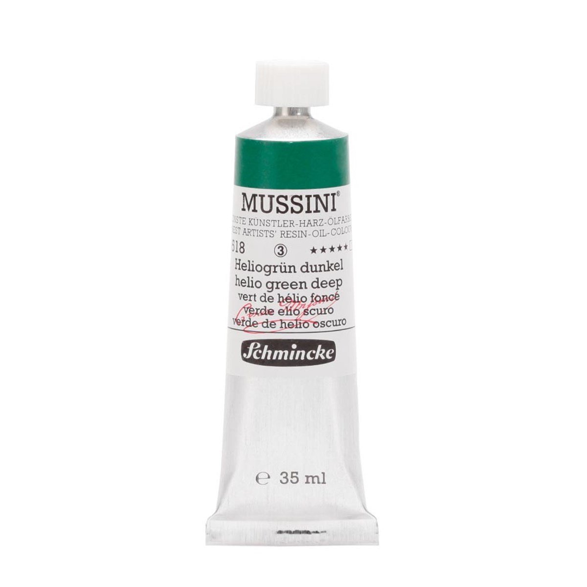Mussini Yağlı Boya 35ml. Seri 3 N:518 Helio Green Deep