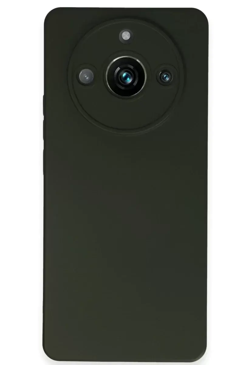 Newface Realme 11 Pro Kılıf Nano İçi Kadife Silikon - Koyu Yeşil