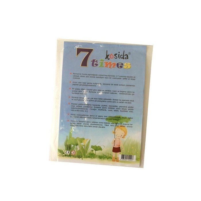 Kosida 7Times Yedi Kat Küçülen Kağıt A4 2'li Paket