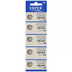 Supex Cr1225 3 Volt Lityum Pil 5'li Paket