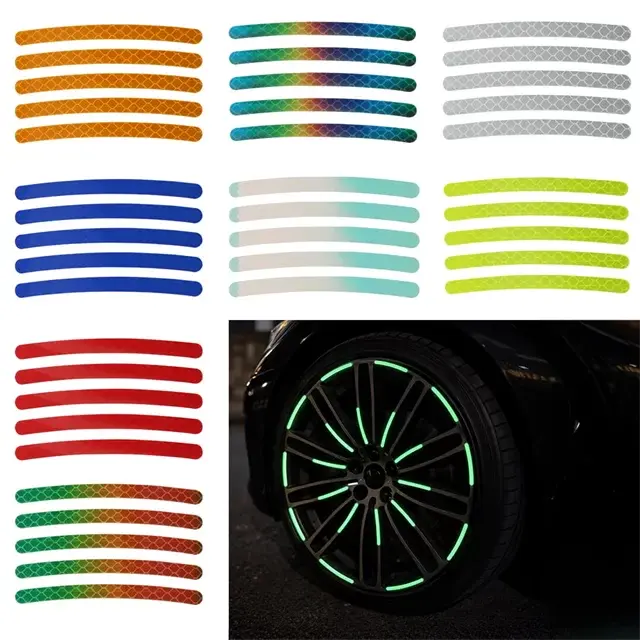 Sunup Sn-29083 20'li Araç Tekerlek Fosforlu Stıcker (karışık Renk)