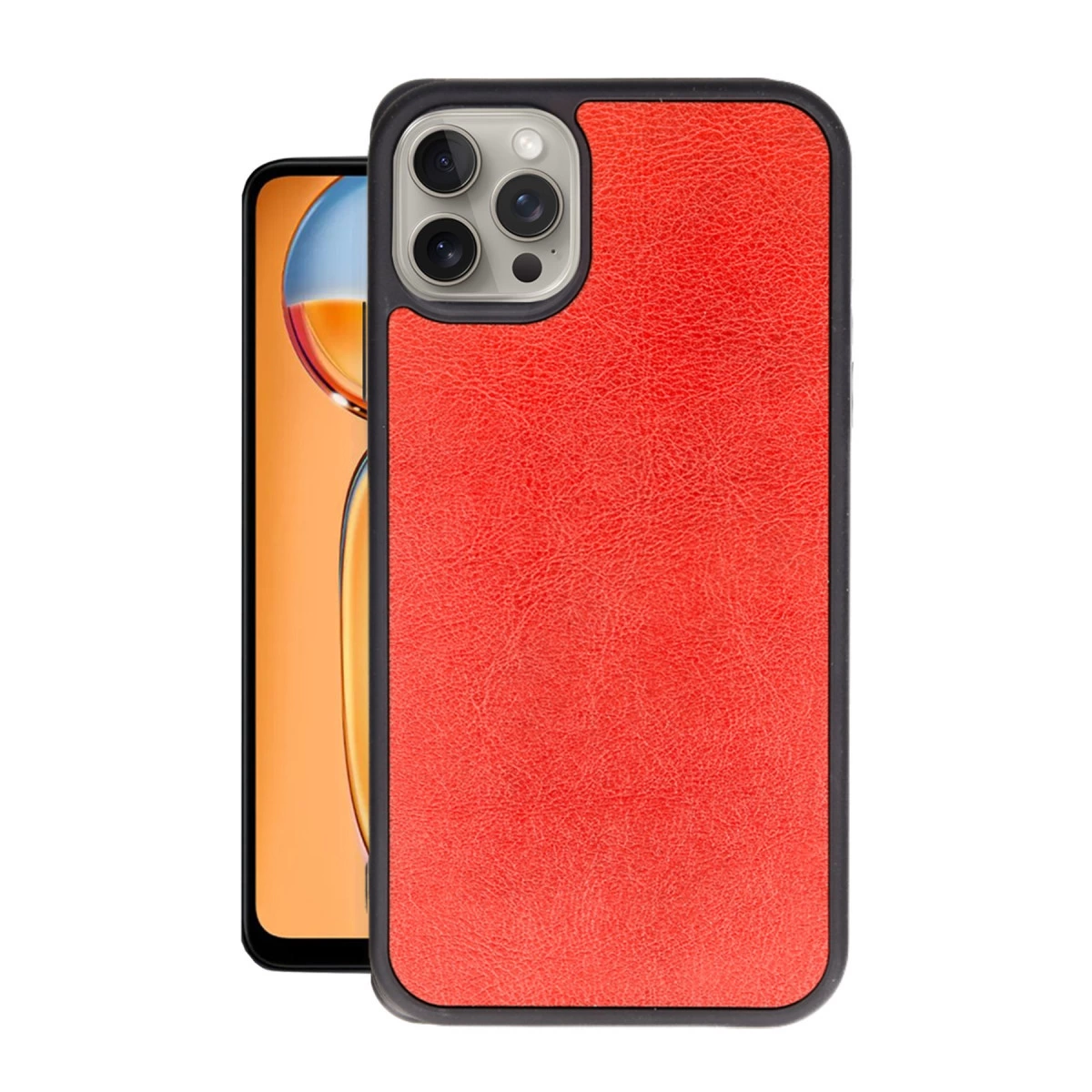 İphone 14 Pro Max Kılıf Aras Deri Kapak - Kırmızı