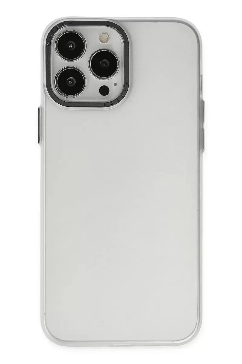 Newface İphone 13 Pro Max Kılıf Modos Metal Kapak - Şeffaf