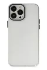 Newface İphone 13 Pro Max Kılıf Modos Metal Kapak - Şeffaf
