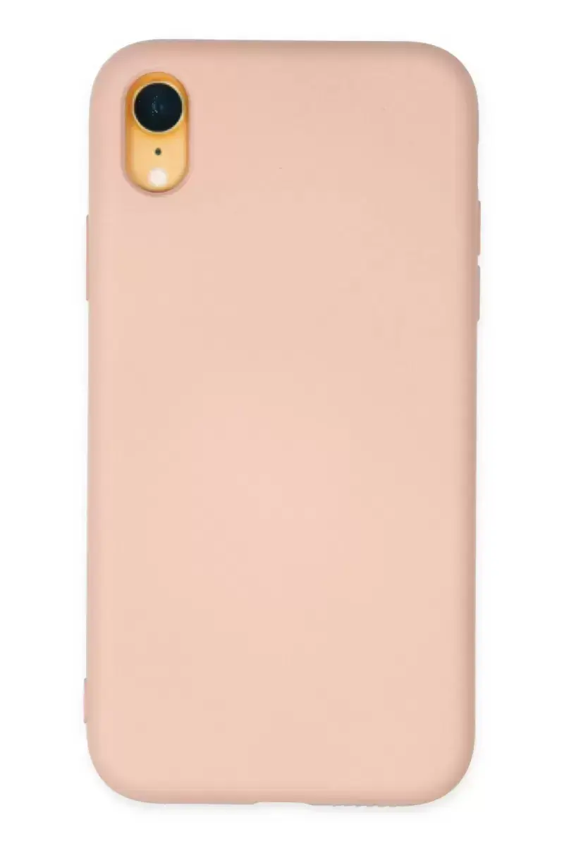 Newface İphone Xr Kılıf Nano İçi Kadife Silikon - Pudra