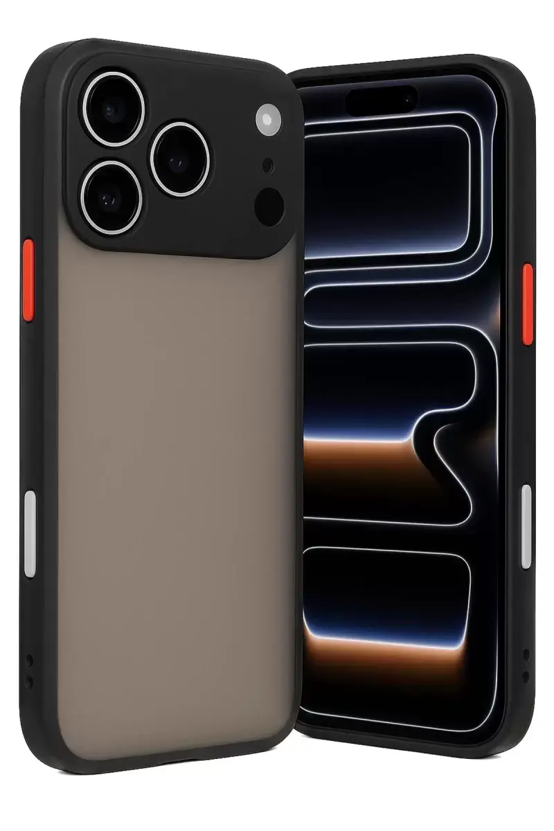 Newface Apple İphone 17 Pro Max Kılıf Montreal Silikon Kapak - Siyah
