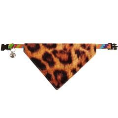 Markapet Leopar Desenli Fular Kedi Ve Köpek Tasması 25-30 cm