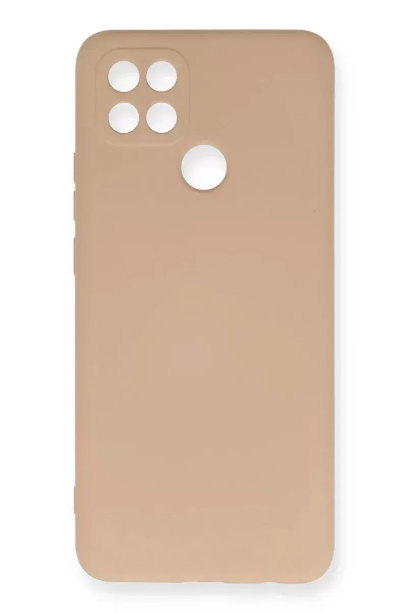 Newface Oppo A15 Kılıf Nano İçi Kadife Silikon - Pudra