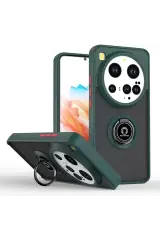 Newface Xiaomi Mi 15 Ultra Kılıf Montreal Yüzüklü Silikon Kapak - Yeşil