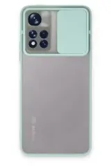 Newface Xiaomi Redmi Note 11 Pro Plus 5g Kılıf Palm Buzlu Kamera Sürgülü Silikon - Turkuaz
