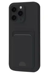Newface Apple İphone 16 Pro Kılıf Kelvin Kartvizitli Silikon - Siyah